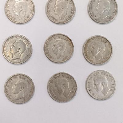 LOT 240: Set of (22) Canadian Silver Quarters