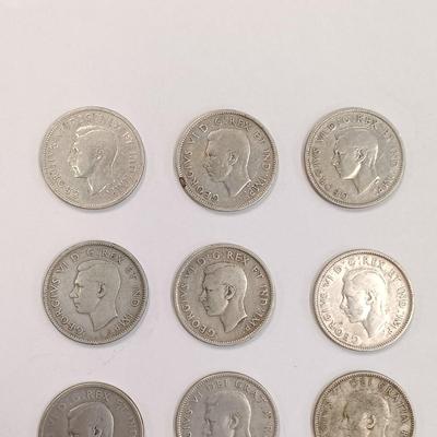 LOT 240: Set of (22) Canadian Silver Quarters