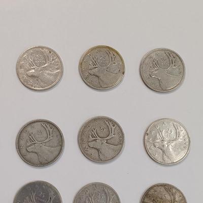 LOT 240: Set of (22) Canadian Silver Quarters