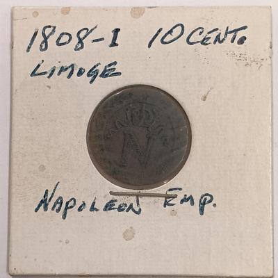 LOT 241: Napoleon I 10 Cent Coin 1808