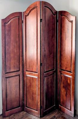 LOT 2Y: Vintage 4 Panel Cherry Wood Room Divider