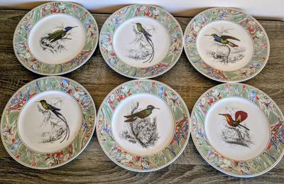 LOT 12K: The Bombay Company Hummingbirds Of The World Plate Set