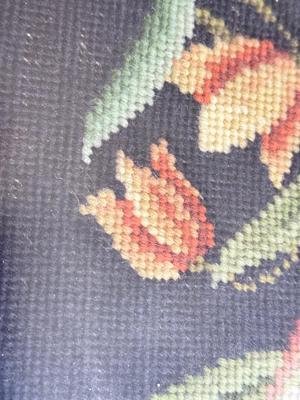 LOT 41D: Vintage Framed Hand Crafted Music & Floral Themed Cross Stitch Artwork (Artists' Oasis)