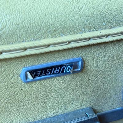 LOT 45D: Vintage Luggage: 1950s West Germany Hat Box Suitcase & 1960s Hard Shell American Tourister Suitcases in Green & Yellow