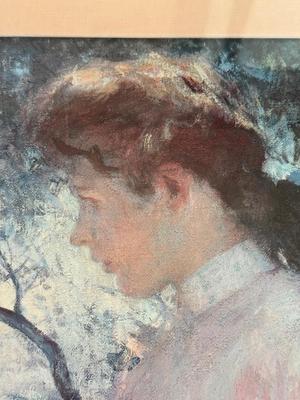 LOT 50L: Vintage Bombay Company Framed Print of 1907 "Eleanor" by Frank Weston Benson (American, 1862-1951)