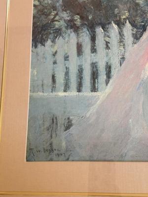 LOT 50L: Vintage Bombay Company Framed Print of 1907 "Eleanor" by Frank Weston Benson (American, 1862-1951)