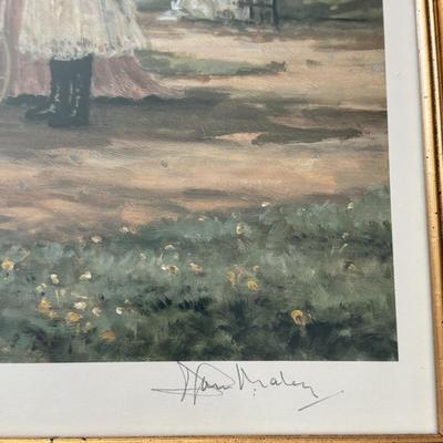 LOT 52L: "A Walk in the Park" by Alan Maley (British, 1931-1995) Limited Edition Signed & Hand Numbered Lithograph (485/500)