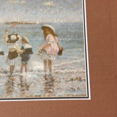 LOT 54L: Four Framed Vintage Beach Prints by Paul E Legrand (French 1860-1951) & René Legrand (French, 1923-1996)