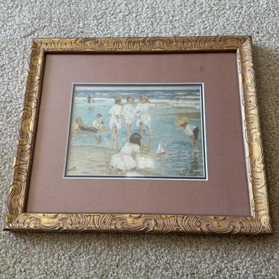 LOT 54L: Four Framed Vintage Beach Prints by Paul E Legrand (French 1860-1951) & René Legrand (French, 1923-1996)