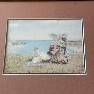 LOT 54L: Four Framed Vintage Beach Prints by Paul E Legrand (French 1860-1951) & René Legrand (French, 1923-1996)