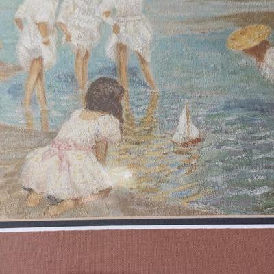 LOT 54L: Four Framed Vintage Beach Prints by Paul E Legrand (French 1860-1951) & René Legrand (French, 1923-1996)