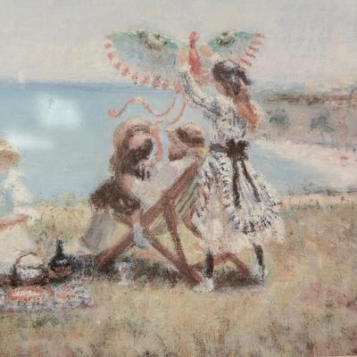 LOT 54L: Four Framed Vintage Beach Prints by Paul E Legrand (French 1860-1951) & René Legrand (French, 1923-1996)