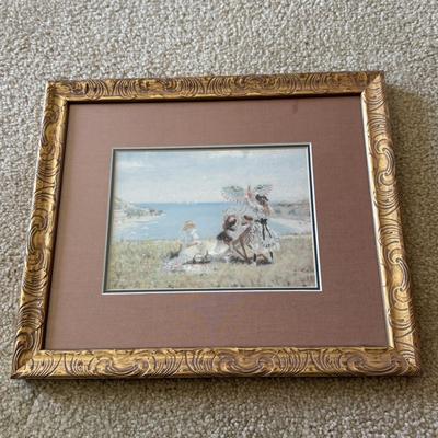 LOT 54L: Four Framed Vintage Beach Prints by Paul E Legrand (French 1860-1951) & René Legrand (French, 1923-1996)
