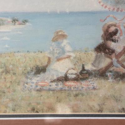LOT 54L: Four Framed Vintage Beach Prints by Paul E Legrand (French 1860-1951) & René Legrand (French, 1923-1996)