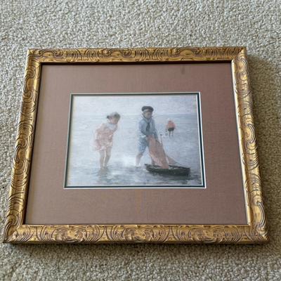 LOT 54L: Four Framed Vintage Beach Prints by Paul E Legrand (French 1860-1951) & René Legrand (French, 1923-1996)