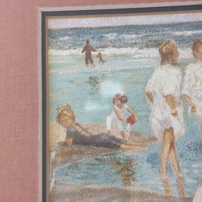 LOT 54L: Four Framed Vintage Beach Prints by Paul E Legrand (French 1860-1951) & René Legrand (French, 1923-1996)