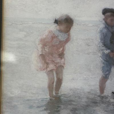 LOT 54L: Four Framed Vintage Beach Prints by Paul E Legrand (French 1860-1951) & René Legrand (French, 1923-1996)