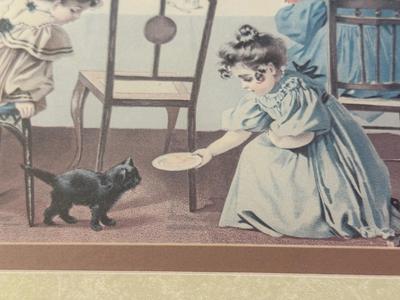 LOT 55L: Framed Maud Humphrey (American, 1868-1940) Victorian Era Children Art Prints: "War of the Roses" & :Miss...