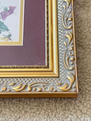 LOT 57L: Vintage Robert Furber (British, 1674-1756) "April" Print, "Pansies in a Pewter Vase" by Paul de Longpré...