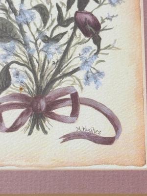 LOT 57L: Vintage Robert Furber (British, 1674-1756) "April" Print, "Pansies in a Pewter Vase" by Paul de Longpré...