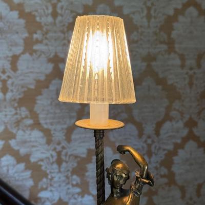 LOT 58H: Antique French Art Nouveau Bronze Ballerina Dancer Sculpture Lamp Cast circa 1880-1910