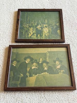 LOT 60L: Vintage Prints of Rembrandt (Dutch, 1606-1669) Paintings: "The Night Watch" (original 1642) & "Syndics of the...