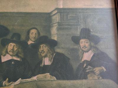 LOT 60L: Vintage Prints of Rembrandt (Dutch, 1606-1669) Paintings: "The Night Watch" (original 1642) & "Syndics of the...