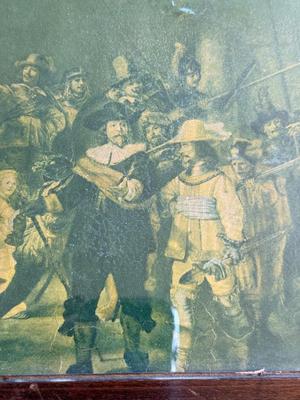 LOT 60L: Vintage Prints of Rembrandt (Dutch, 1606-1669) Paintings: "The Night Watch" (original 1642) & "Syndics of the...
