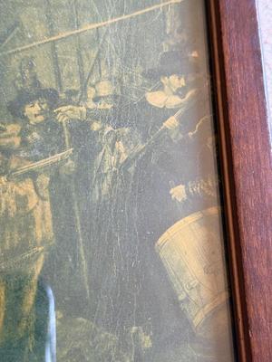 LOT 60L: Vintage Prints of Rembrandt (Dutch, 1606-1669) Paintings: "The Night Watch" (original 1642) & "Syndics of the...