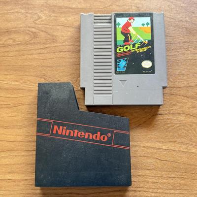 LOT 103F: 1980s-1990s Nintendo Entertainment System NES Game Cartridges: Lee Trevino's Fighting Golf, Nintendo Sports Series Golf,...