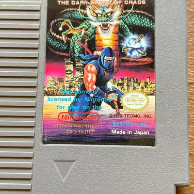 LOT 106F: 1980s-90s NES Game Cartridges: Double Dragon II, Double Dragon III, Ninja the II, Cybernoid & Contra