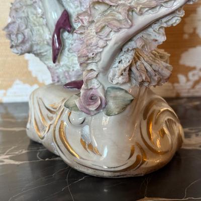 LOT 109D: Vintage circa 1940s Cybis Cordey Porcelain Can Can Dancer Figurine w/ Dresden Lace