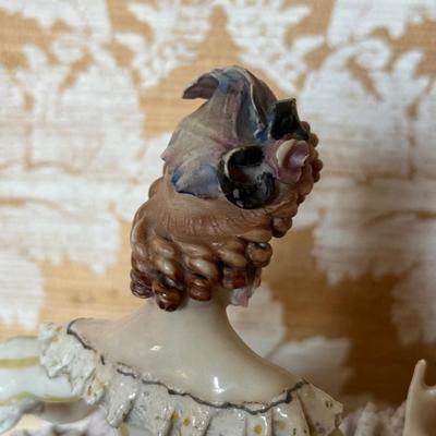 LOT 109D: Vintage circa 1940s Cybis Cordey Porcelain Can Can Dancer Figurine w/ Dresden Lace