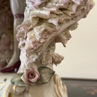 LOT 109D: Vintage circa 1940s Cybis Cordey Porcelain Can Can Dancer Figurine w/ Dresden Lace