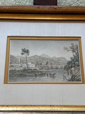 LOT 112L: Framed Prints of 19th Century Engravings by a Variety of Artists depicting Scenes in Europe (Wales, France, Germany)
