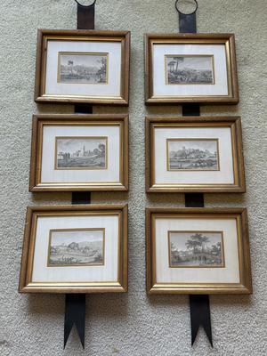 LOT 112L: Framed Prints of 19th Century Engravings by a Variety of Artists depicting Scenes in Europe (Wales, France, Germany)