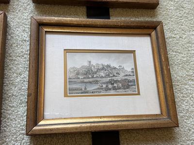 LOT 112L: Framed Prints of 19th Century Engravings by a Variety of Artists depicting Scenes in Europe (Wales, France, Germany)
