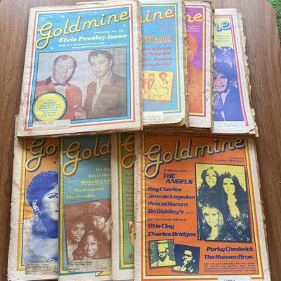 LOT 113F: Vintage 1980-1981 Goldmine Music Magazines: Elvis Presley, Bob Dylan, The Surfaries, Ray Charles