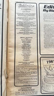 LOT 113F: Vintage 1980-1981 Goldmine Music Magazines: Elvis Presley, Bob Dylan, The Surfaries, Ray Charles