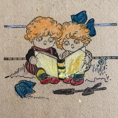 LOT 119F: 1916 Antique Children’s Book “Our Story Book,” 1920s Antique Little Blue Book Mini Paper Back Books (13) & 1940s A Tale of...