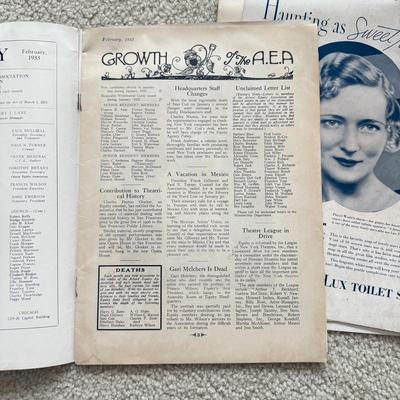 LOT 120F: Early 1930s "Equity" AEA Magazines, 1979 Questar Issue #4 w/ George Romero & James Bond Articles & 1984...