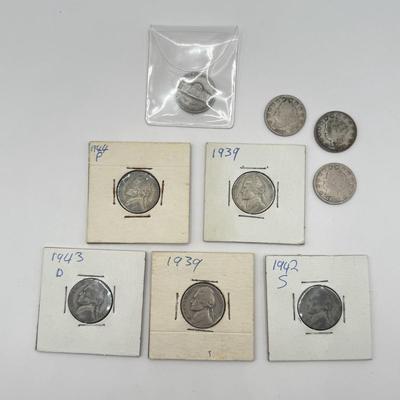 LOT 188J: 1939 & 1942 Nickel Five Cent US Coins, Trick Double Sided Nickel & More