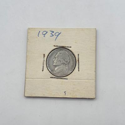 LOT 188J: 1939 & 1942 Nickel Five Cent US Coins, Trick Double Sided Nickel & More