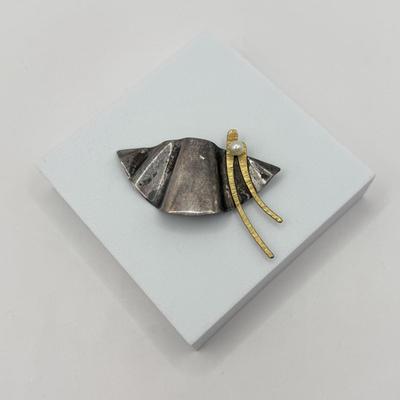 LOT 189J: Sterling Abstract Antique/Vintage Art Nouveau Brooch (6.49g)