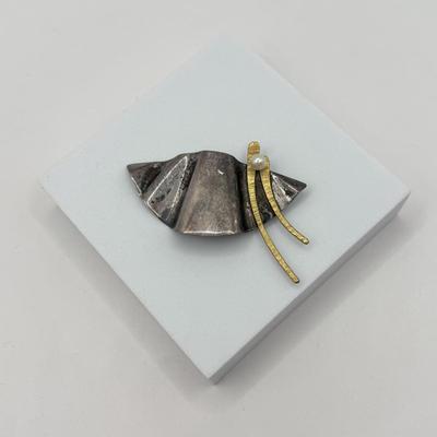 LOT 189J: Sterling Abstract Antique/Vintage Art Nouveau Brooch (6.49g)