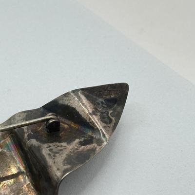 LOT 189J: Sterling Abstract Antique/Vintage Art Nouveau Brooch (6.49g)