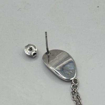 LOT 191J: 925 Sterling Silver Pierced Drop Earrings (23.77gtw)