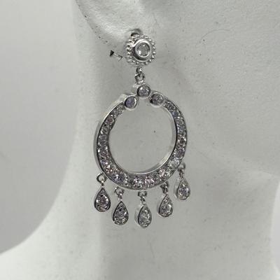 LOT 191J: 925 Sterling Silver Pierced Drop Earrings (23.77gtw)