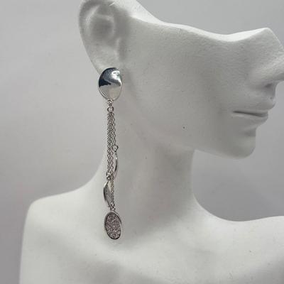 LOT 191J: 925 Sterling Silver Pierced Drop Earrings (23.77gtw)