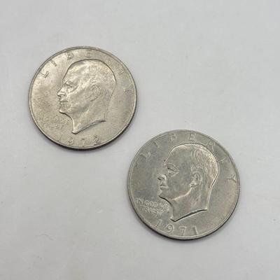 LOT 192J: Early 1970s Kennedy Half Dollar & Dollar US Coins